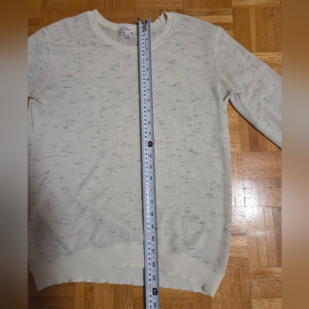 🎉 3/$60 Aritzia Wilfred Cream Knit Crewneck Sweater Size Small - Picture 6 of 6